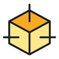 3d view edit icon vector flat