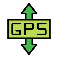 Gps move icon vector flat