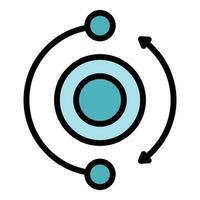 Space move icon vector flat