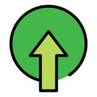 Arrow location icon vector flat