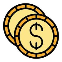Coin pay offer icon vector flat
