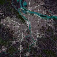 vector ciudad mapa de Portland Oregón Estados Unidos