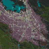 Vector city map of San Jose, California, USA