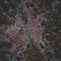 Vector city map of Toulouse France