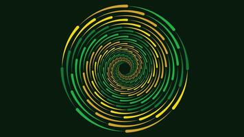 Abstract spiral dotted vortex background in multi color line. This simple line in circle shape can be used as a data cycle or information presentation. vector
