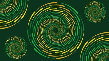 Abstract vortex spiral dotted background in dark green. This vortex design symbol can be used as a cyclone of information.n vector