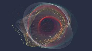 Abstract space nebula ring outer space circular ring background in different layer color. vector