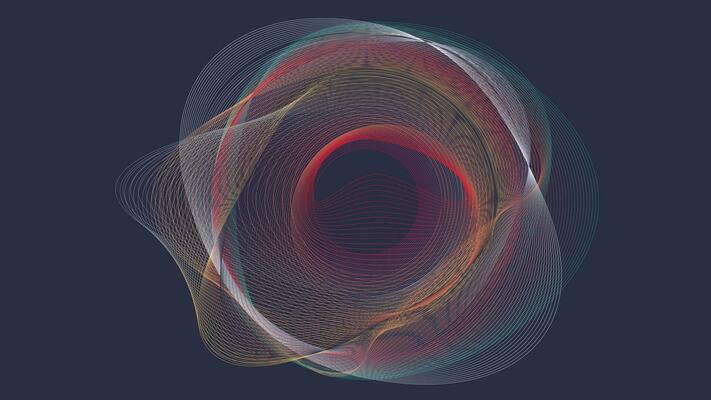 Abstract space nebula ring outer space circular ring background in different layer color.