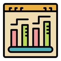 Finance data icon vector flat