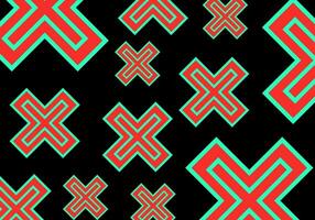 psychedelic x pattern. groovy hippie on black background. Vector illustration