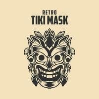 retro tiki máscara vector valores ilustración