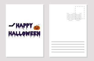 A postcard template for the Halloween holiday. vector