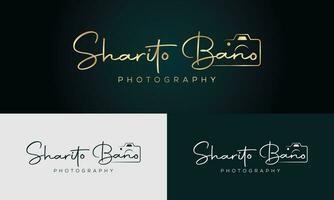 sharito barón fotografía logo modelo vector firma logo concepto