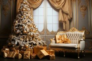 Navidad decoración con árbol foto