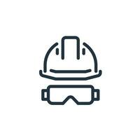 Worker helmet icon isolated on white background. Worker helmet vector symbol, safety for web and mobile design.