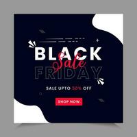 Black Friday Sale Social Media Post template banner for social media posts, mobile apps, banners design, web or internet ads. Black Friday theme. vector