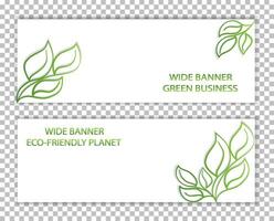 Set of simple banners with free space, layout, mockup, mocap, template for sale and advertising with place for text, copy space. Design elements symbol of green planet, ecology, eco friendly vector