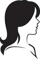 mujer perfil vector silueta ilustración