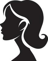 mujer perfil vector silueta ilustración