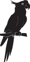 Parrot vector silhouette illustration