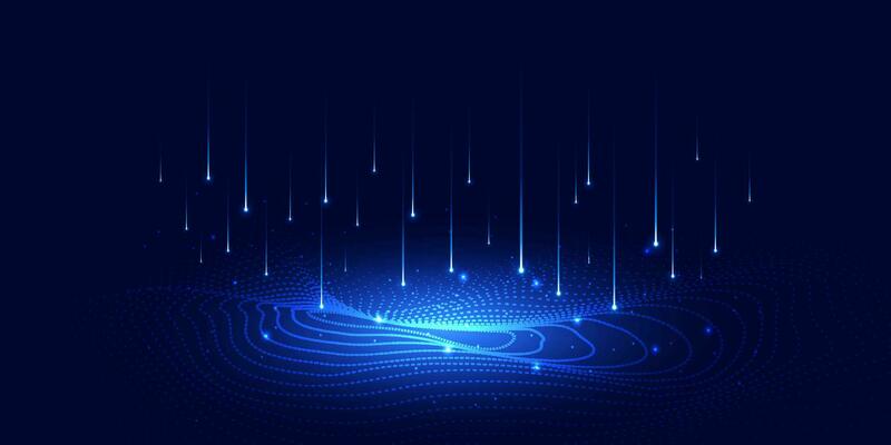 Digital technology speed connect blue green background, cyber nano information, abstract communication, innovation future tech data, internet network connection, Ai big data, line dot illustration 3d