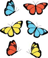 gratis mariposa silueta vector conjunto ilustraciones
