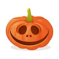 calabaza de halloween aislada en blanco vector