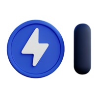 a blue button with a lightning bolt on it png