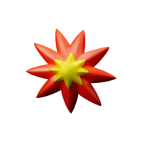 uma vermelho Estrela com amarelo e branco partes png