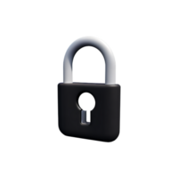 a black lock on a white background png