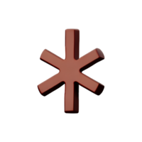 a brown star shaped object on a transparent background png