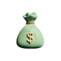 money bag icon on transparent background png
