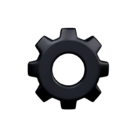 a black gear wheel on a transparent background png