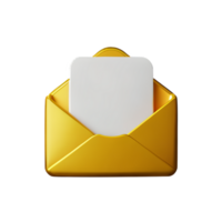 an envelope with a white card inside on a transparent background png