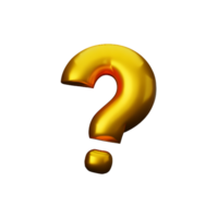 golden question mark isolated on transparent background png