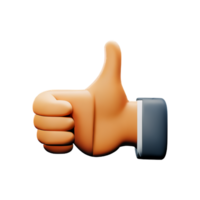 3d thumbs up icon png