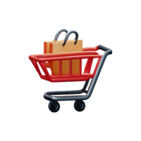 3d compras carro icono png