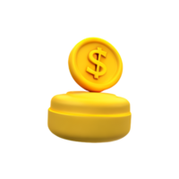 icono de dólar 3d png