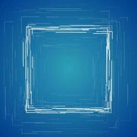 Square linear shape abstract futuristic tech background vector