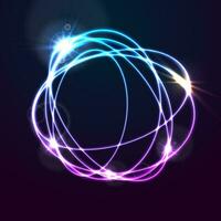 Colorful glowing abstract round shapes background vector