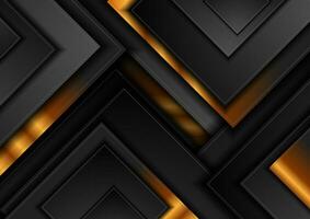 Luxury golden and black abstract geometric background vector