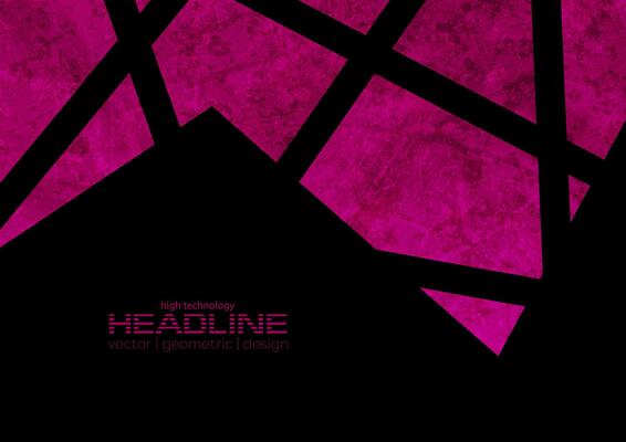 Pink and black abstract geometric grunge background