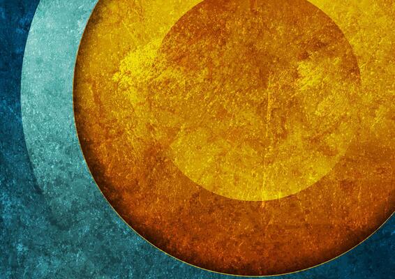 Blue and orange geometric material grunge background