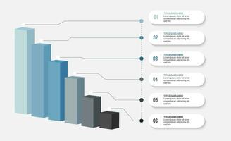 Business Growth Progress Success Chart Infographic Template Design vector