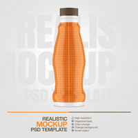 realistico plastica bottiglia bevanda finto su Prodotto modello psd