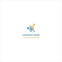 Technology logo template vector illustration
