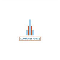 bar chart with up arrow concept, logo template graphics, bar graph icon vector