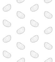 Vector seamless pattern of hand drawn potato