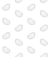 Vector seamless pattern of hand drawn potato