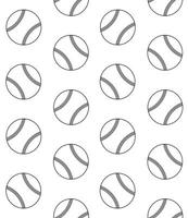 Vector seamless pattern of flat baseball balls